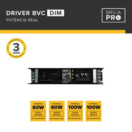 DRIVER BVC IP20 DIMERIZÁVEL - BRILIA